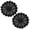 Black, variant on BomHCS 12 Inch Lace Flowers Coasters Crochet Doilies Table Washable Round Handmade Placemat 2PCS