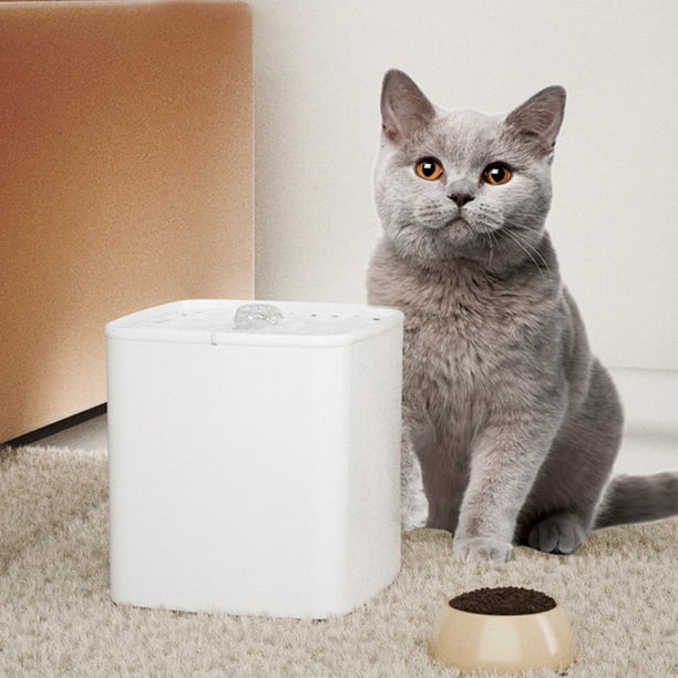 Bebedero de agua para gatos USB Mute Bebedero para perros Fuente Accesorios para mascotas (Blanco) Sywqhk Libre de BPA