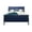 Blue, variant on Global Furniture USA Charlie Traditional/Modern White Wood Queen Bed with LED
