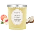 thumbnail image 2 of M&SENSE Coconut Vanilla Scented Candle, 18oz Wooden Wick Candles with Lid, 100 Hours Long Burning No Toxin Natural Soy Wax, Relax Stress Relief Sleep Home Fragrance, 2 of 8