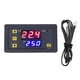 thumbnail image 1 of de Temperatura LED Digital Sensor de Control de Temperatura Sonda Termostato Cable de 1 12V Macarena Controlador digital de temperatura, 1 of 8
