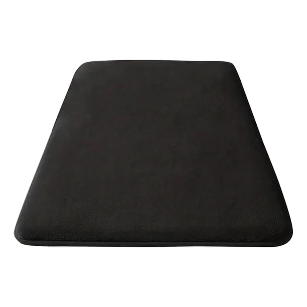 Alfombra antideslizante con almohadilla absorbente de esponja de franela de color sólido