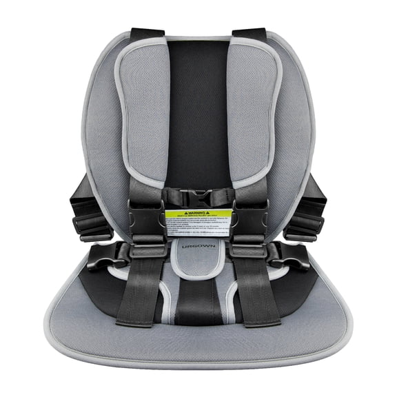 Golf Cart Seat Cushion/Positioner, 5-Point Adjustable Safety Harness, Gray