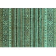 thumbnail image 1 of Ahgly Company Indoor Rectangle Abstract Turquoise Blue Modern Area Rugs, 4' x 6', 1 of 4