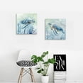 thumbnail image 5 of Sea Turtle Wall-Art for Bathroom Decor - 2 Panel Set of 12 x 12 Inch Teal Sea Turtle with Seagrass Prints, 5 of 6