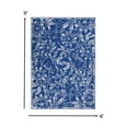 thumbnail image 1 of homeroots home decor 385849 6’ x 9’ Navy and Ivory Floral Vines Area Rug, 1 of 1