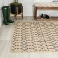 thumbnail image 5 of JONATHAN Y SANTA MONICA 4 x 6 Area Rug, Ourika Moroccan Geometric Textured Weave - Beige/Navy, SMB108H-4, 5 of 11