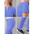 thumbnail image 4 of Adar Addition Go-Higher Scrub Set For Women - Notched V-Neck Scrub Top & Skinny Cargo Scrub Pants, 4 of 7