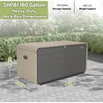 thumbnail image 3 of Resin Deck Box 160 Gallons, Large Heavy-Duty Outdoor Storage Box, Lockable & Waterproof Patio Outside Storage Box for Patio Furniture, Tools, Pool Supplies, 3 of 8