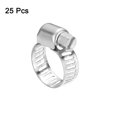 thumbnail image 3 of Abrazadera de manguera Uxcell, abrazaderas de manguera de acero inoxidable ajustables de 2/5" a 5/8" para plomería de línea de combustible, paquete de 25, 3 of 7