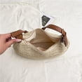 thumbnail image 6 of Yucurem Large Capacity Straw Crossbody Shoulder Bag, Handmade Woven Underarm Bags for Summer Travel Beach Vacation (White), 6 of 9