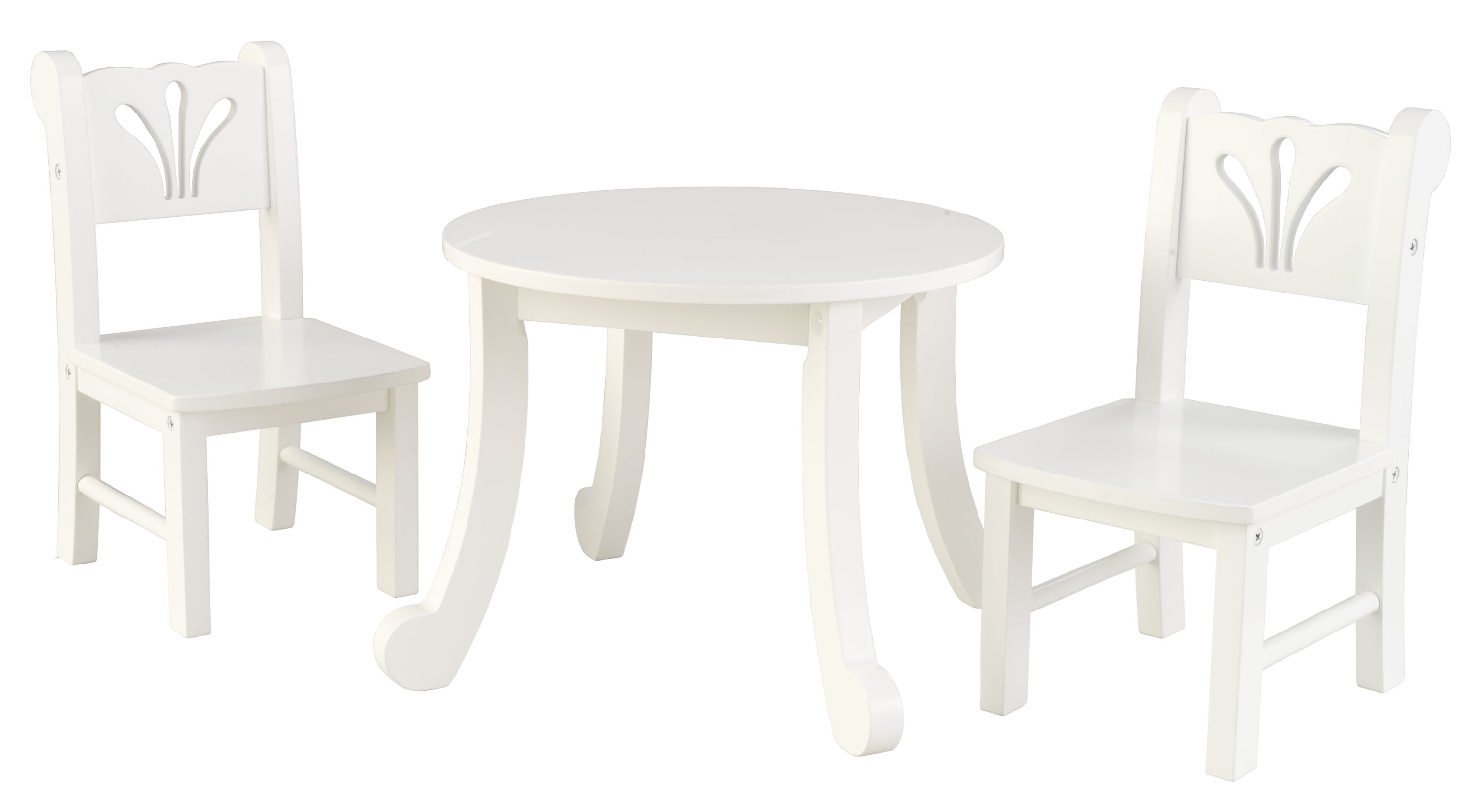 KidKraft Wooden QueenAnne Style Lil' Doll Table & Chair Set for 18