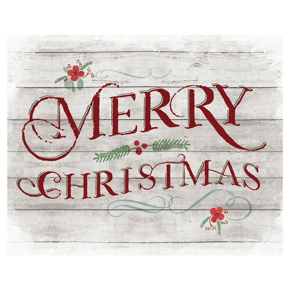 Merry Christmas by Amanda Murray Christmas Canvas Art Print