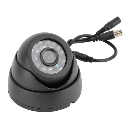 Black 1/3'' 1200Tvl Night Vision 3.6Mm Lens Hd Surveillance Camera With 24 Led Lights