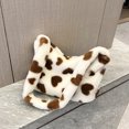 thumbnail image 1 of Bolso de hombro de felpa Cute Love Heart Print Women Underarm Bag para fiesta (café), 1 of 9