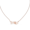 thumbnail image 4 of Zuwelria Certified Moissanite Diamond Love Pendant | 0.09 Ct Sparkle Round Cut Diamond Pendant Necklace with Chain for Women | 18K Rose Gold over Silver, 4 of 7
