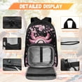 thumbnail image 3 of Yspwyqan Girls Backpack Set, Cherry Blossom Axolotl Backpack and Lunch Box Set Girls with Pencil Case, 17" Adjustable Straps Trendy Purse for Elementary Middle School, 3 of 7