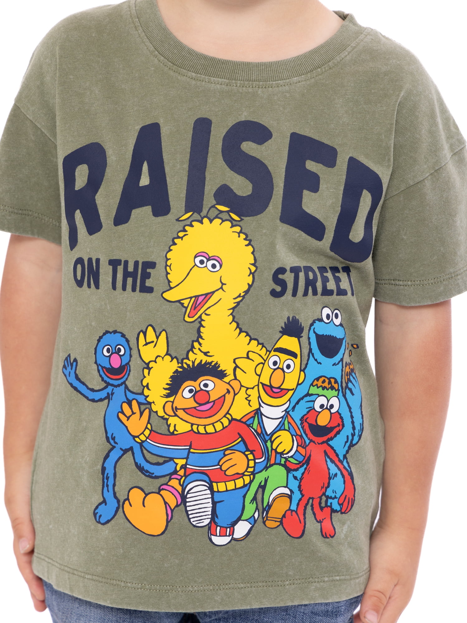Sesame Street Toddler Short Sleeve Graphic Crewneck Tee, Sizes 12M-5T