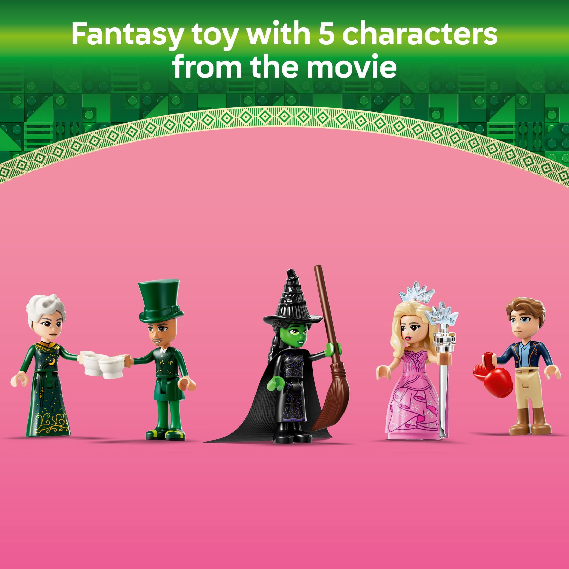 LEGO Wicked Welcome to Emerald City Building Toy - Wicked Toy For Kids, Ages 9+ - Gift for Girls and Boys with Tower Model, Glinda, & Elphaba Minidolls - 75684