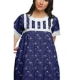 thumbnail image 5 of Moomaya Printed Nightdress For Ladies Cotton Ruffled Border Nursing Night Gown, 5 of 6