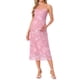 thumbnail image 2 of Vestido de maternidad para mujer INSPIRE CHIC, con malla, fruncido en los lados, tipo bodycon, tirantes de espagueti, vestido de embarazo para invitada de boda, color rosa, talla XXL, 2 of 6