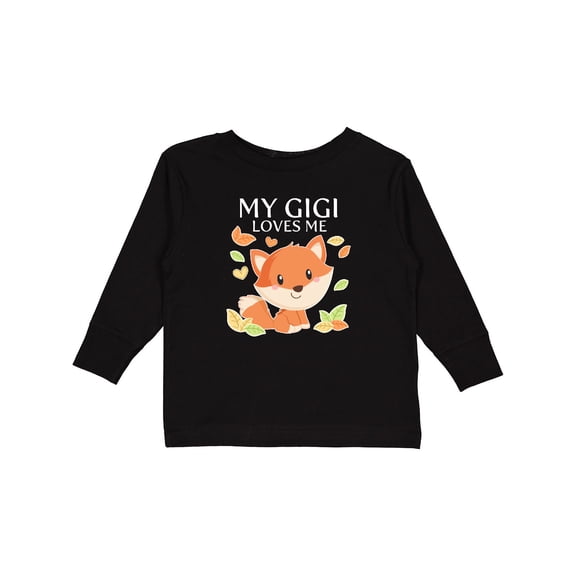Inktastic My Gigi Loves Me- little fox Boys or Girls Long Sleeve Toddler T-Shirt