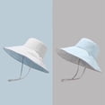 thumbnail image 5 of CoCopeaunts Reversible Bucket Hat for Women Summer Wide Brim Sun Shade Outdoor Casual Solid Men Fisherman Hat with Chin Strap, 5 of 8