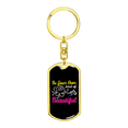thumbnail image 4 of Be Your Own Kind Mom Stainless Steel or 18k Gold Premium Swivel Dog Tag Keychain, 4 of 16