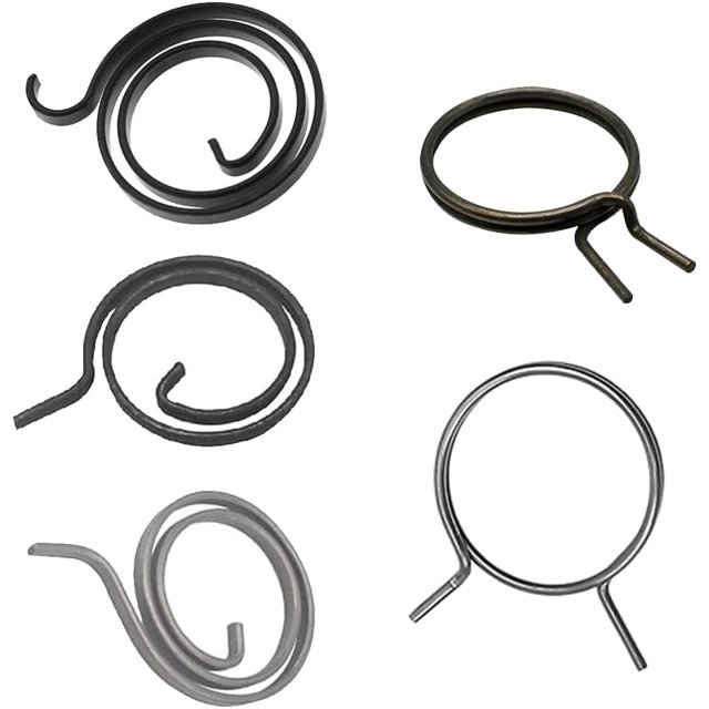 HUGFEGWE 5 Pcs Poignée de Porte de Remplacement en Acier au Carbone Poignée de Retour de Torsion 19mm ID Fil Plat et Rond, Poignées de Porte Verrouillage Réparation Interne Remplacement U2536-10904
