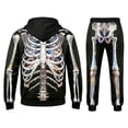 thumbnail image 7 of CONFREE Halloween Mens Tracksuit 2 Peice Lined Sweat Suit for Men Hallowmas Skeleton Graphic Hoodies Joggers Outfits Cozy Fall Winter Sweatsuits Set, 7 of 7