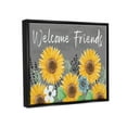thumbnail image 3 of Stupell Welcome Friends Garden Florals Botanical & Floral Painting Black Floater Framed Art Print Wall Art, 3 of 6