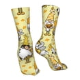 thumbnail image 7 of Xecao Garden Honeybee Gnomes Print Fashion No Heel Casual Crew Socks Cushioned Breathable for Men Women - Moisture wicking,Not easy to fade Suitable for daily, 7 of 7