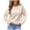 White Print, variant on Samickarr Knitted Sweater Pullover for Women Round Neck Bow Printing Long Sleeved Tops Solid Color Blouses