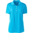 thumbnail image 2 of Lands' End Essentials Women's  Short Sleeve Active Polo Shirt - Lightweight Breathable Easy Care Feminine Fit, 2 of 2