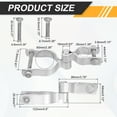 thumbnail image 2 of Bisagra de poste de cerca de cadena Uxcell, 1-3/8" 2-3/8" galvanizado, 2 of 7