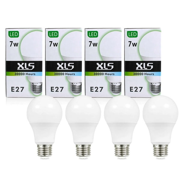 Lroom [4-Pack] LED Light Bulb, Daylight, Efficient 7W, 700 Lumen, E27 Base, WMT2190 - Walmart.com