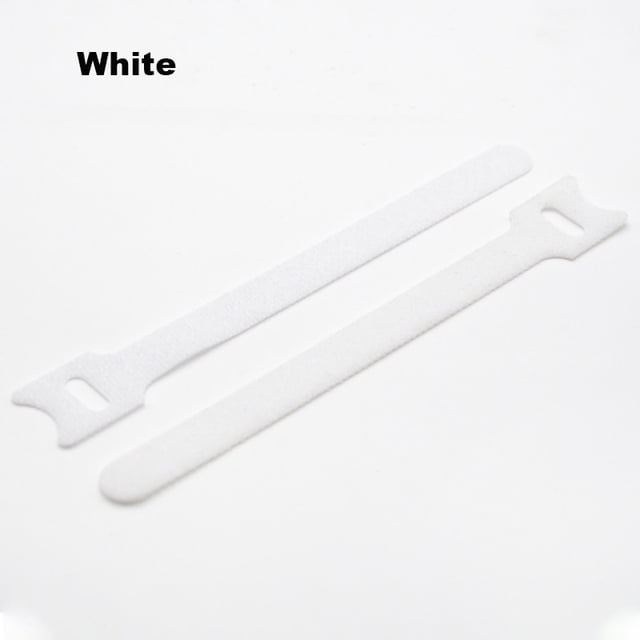 30/20/10Pcs Releasable Cable Ties Colored Nylon Cable ties Strap Hook Loop Wrap Zip Bundle Ties Cable Wire Management White Length 15cm 20Pcs