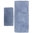 thumbnail image 1 of COMPUKAS 1Set Dark Blue Cotton Bath Sheet Oversized Bath Towel Soft Absorbent for Spa and Home, 1 of 5