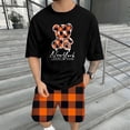 thumbnail image 1 of WILLBEST Conjunto de Camiseta y Pantalones Cortos de Verano para Hombre, Informal, con Estampado de Oso, Diseño A Cuadros, para Gimnasio, Deportes y Vacaciones, 1 of 6