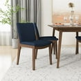 thumbnail image 6 of Drew Modern Solid Wood Walnut Dining Room & Kitchen Table and Chair Set of 4, 6 of 6