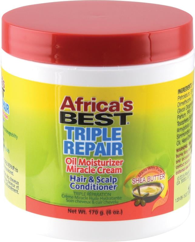 Africa's Best Triple Repair Oil Moisturizer Miracle Cream Hair & Scalp Conditioner, 6 oz