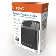 Open Box Lasko CC24925 1500W Cyclonic Ceramic Console Electric Space Heater with Timer Black
