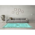 thumbnail image 3 of Ahgly Company Indoor Rectangle Abstract Light Blue Modern Area Rugs, 4' x 6', 3 of 4
