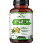Zazzee Extra Strength Boswellia Serrata 10:1 Extract, 5000 mg Strength, 65% Boswellic Acid, 180 Vegan Capsules, 6 Month Supply, Standardized 10X High Potency, 100% Vegetarian, All-Natural, Non-GMO