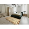 thumbnail image 5 of Ahgly Company Machine Washable Indoor Square Contemporary Brown Gold Area Rugs, 7' Square, 5 of 7