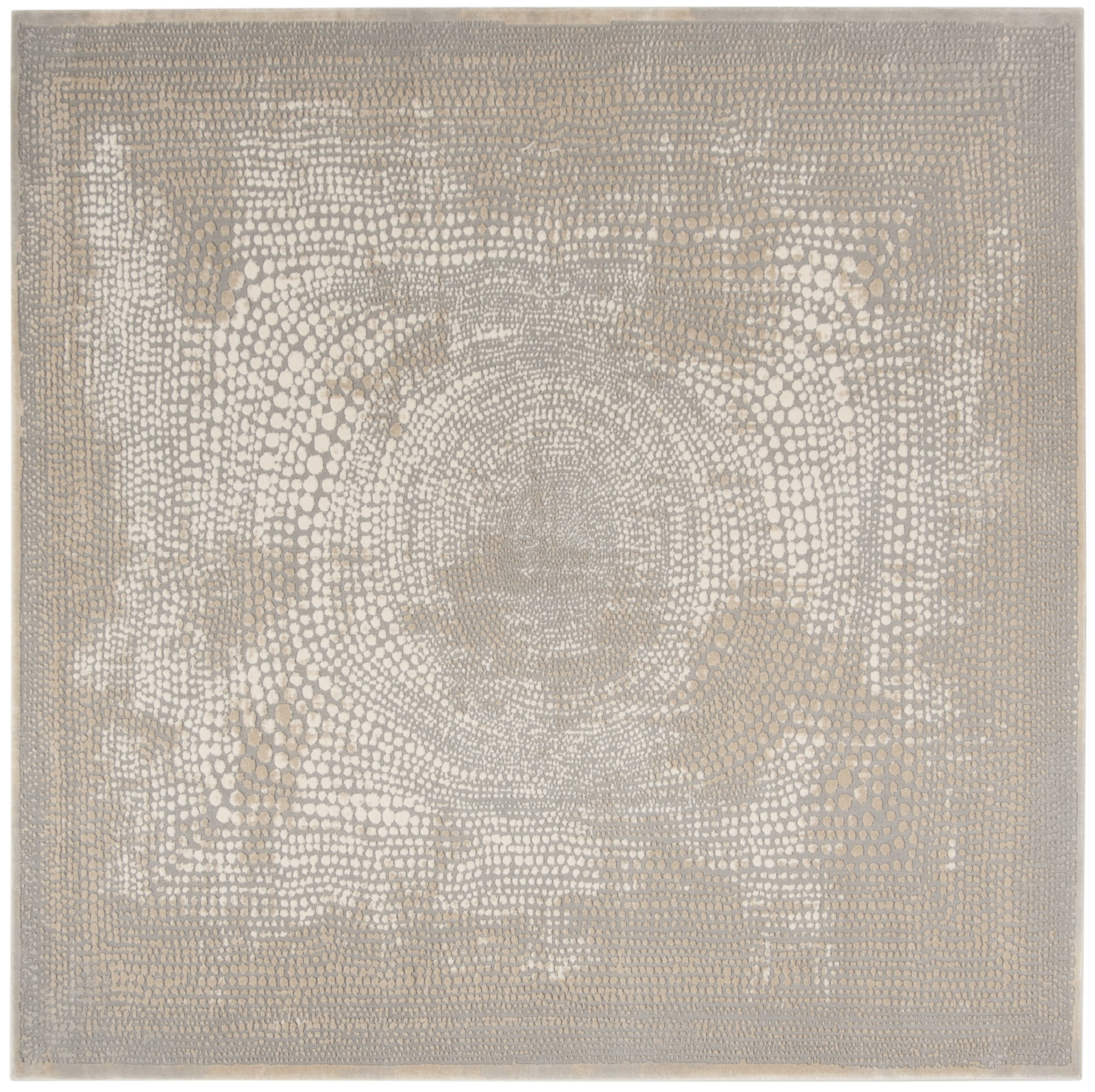 Safavieh Meadow Lactrice Polka Dot Area Rug, Ivory/Gray, 5' x 5' Square