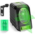 thumbnail image 1 of Huepar Cross Line Laser Level Outdoor Green Beam DIY Self-Leveling Laser Tools Box-1G, 1 of 10