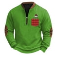 Christmas Sweaters for Men Zip Up Sweatshirts Patches Vintage Print