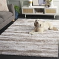 thumbnail image 3 of SAFAVIEH Penelope Eleanor Abstract Shag Area Rug, Taupe/Ivory, 8' x 10', 3 of 8