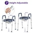thumbnail image 3 of KEKOY Bedside Commode for Seniors, Commode Chair with Arms and Padded Seat , FSA HSA Eligible 400lb Easy Assembly Toilet Chair , Adjustable Raised Toilet Seat with Handles, 3 of 9